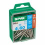 SPAX Boîte de vis à bois tête plate 4 x 60 mm en acier inoxydable