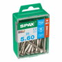 SPAX Boîte de vis à bois à tête plate (5 x 60 mm) en acier inoxydable