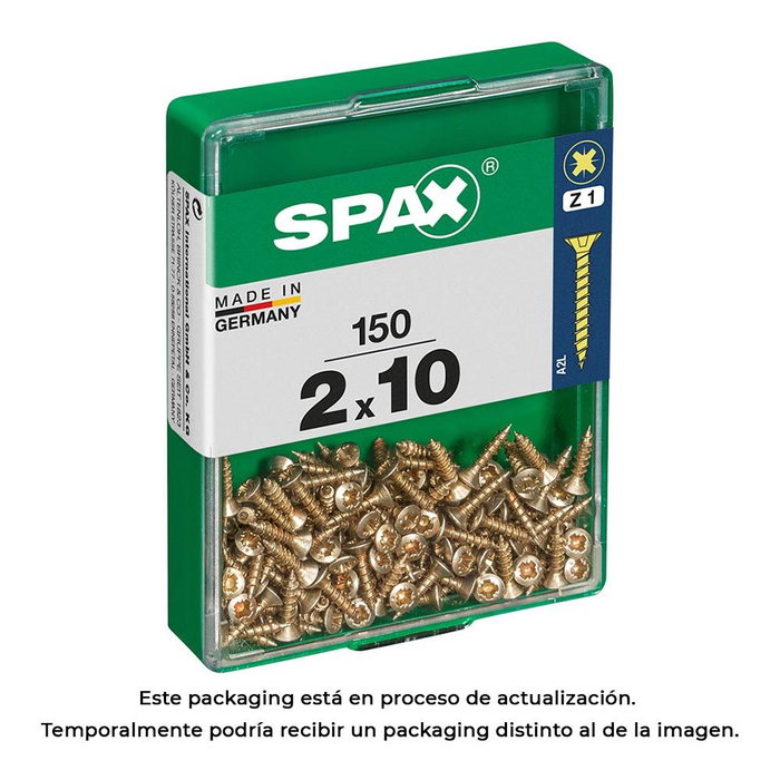 Spax 4081020200102 Vis à bois tête plate Yellox 2,0x10 mm acier 150 pièces Spax 4081020200102 Vis à bois tête plate Yellox 2,0x10 mm acier 150 pièces