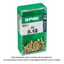 Spax Vis à bois tête plate yellox 3,0x12mm, boîte de 30 unités