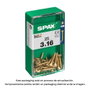 Spax Vis à bois universelle tête plate Yellox 3,0x16mm, Boîte de 25 unités