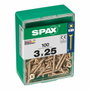 SPAX Boîte de vis à bois à tête plate (3,0 x 25 mm)