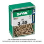 SPAX Boîte de vis Yellox Bois Tête plate 3 x 35 mm (75 pièces)