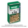Spax Boîte de 20 vis à bois universelles tête plate 4,0x25mm yellox