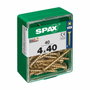 SPAX Boîte de vis à bois à tête plate (4,0 x 40 mm)