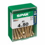 SPAX Boîte de vis à bois à tête plate (4 x 50 mm)