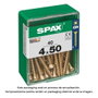 SPAX Boîte de vis à bois à tête plate (4 x 50 mm)
