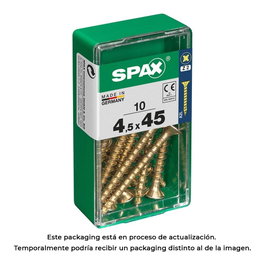 Spax Vis à bois universelle tête plate yellox 4,5x45mm (Boîte de 10)