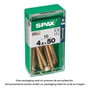 Spax Vis à bois tête plate yellox 4,5x50mm, boîte de 10 unités