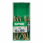 SPAX Boîte de vis à bois à tête plate (4,5 x 80 mm)