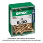 Spax 4081020500302 Boîte de 50 vis à bois tête plate yellox 5,0 x 30 mm