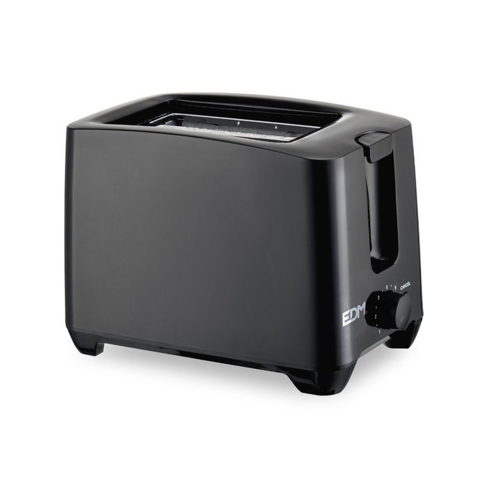 Edm Tostadora 2 fentes 750W Noir - 7 positions de grillage, décongélation, arrêt automatique Edm Tostadora 2 fentes 750W Noir - 7 positions de grillage, décongélation, arrêt automatique