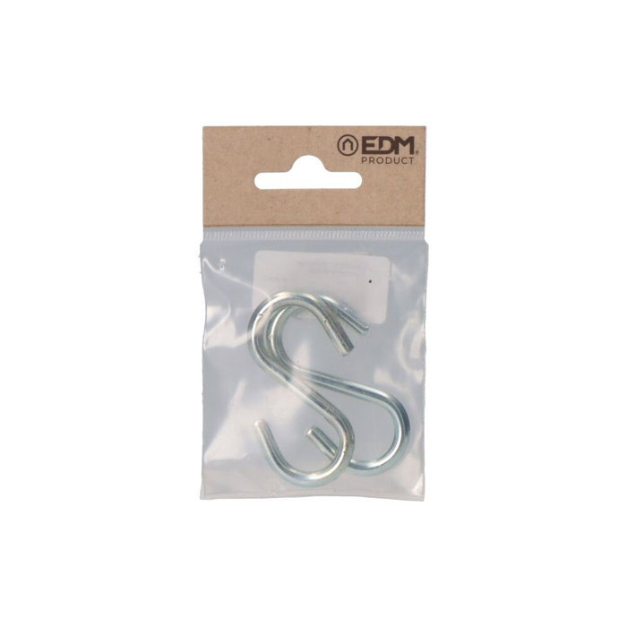 Edm Crochet en forme de S en acier zincé, 60 mm, 2 unités