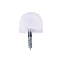 Edm Porta-étagère en plastique blanc, pack de 8 unités