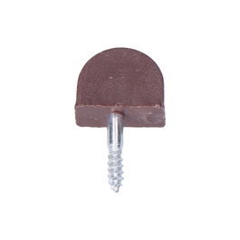 Edm Support d'étagère semi-rond petit, marron, pack de 8 unités
