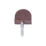 Edm Porte-étagère semi-rond petit, Marron, Pack de 8