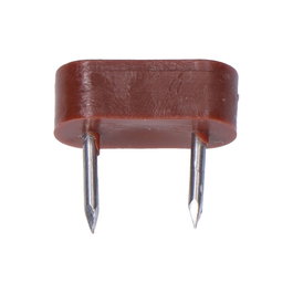 Edm Tope d'armoire en plastique marron, 2 pointes, 6 unités