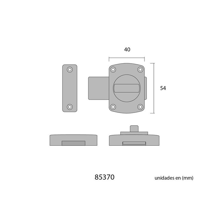 Serrure de sécurité EDM 85370 Doré Laiton 40 mm Automatique Serrure de sécurité EDM 85370 Doré Laiton 40 mm Automatique