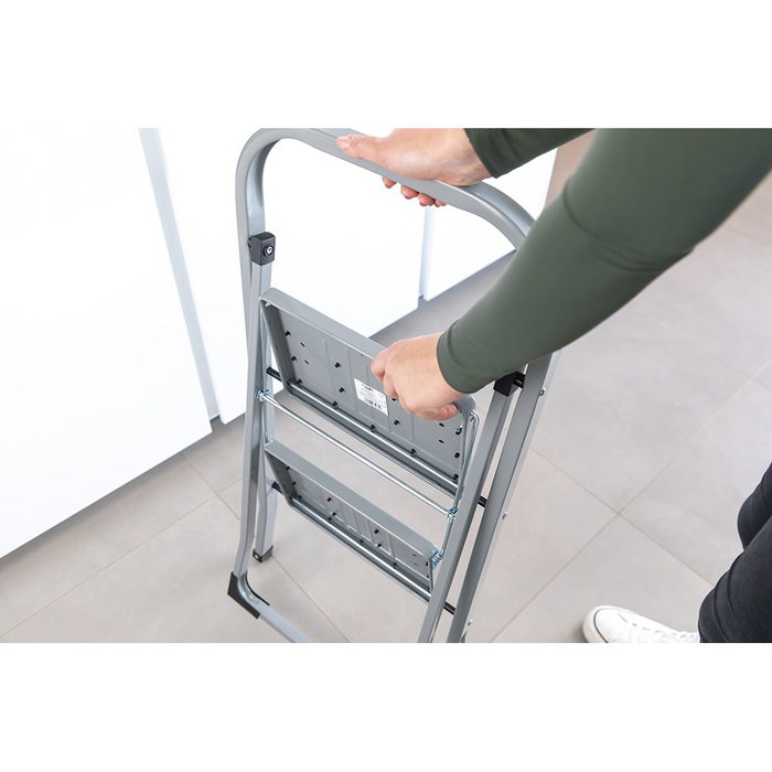 Échelle pliante à 2 marches EDM 75081 Gris Acier 47 x 55 x 82 cm