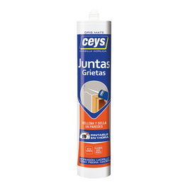 Ceys Masilla acrílica pour joints et fissures, Gris, 280 ml