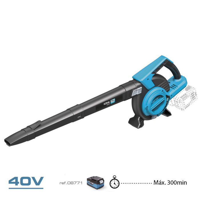 Koma Tools 20v-SA Souffleur Aspirateur Broyeur Brushless 40V Sans Batterie Ni Chargeur - Moteur Sans Balais, 4 Vitesses + Turbo, Bleu/Noir Koma Tools 20v-SA Souffleur Aspirateur Broyeur Brushless 40V Sans Batterie Ni Chargeur - Moteur Sans Balais, 4 Vitesses + Turbo, Bleu/Noir