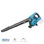Koma Tools 20v-SA Souffleur Aspirateur Broyeur Brushless 40V Sans Batterie Ni Chargeur - Moteur Sans Balais, 4 Vitesses + Turbo, Bleu/Noir