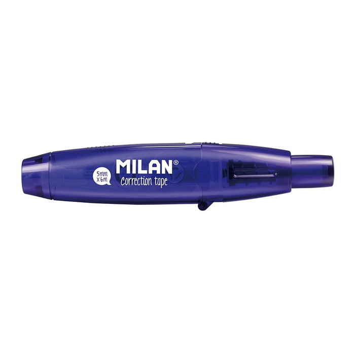 Milán Ruban correcteur série Acid bleu translucide 5 mm x 6 m Milán Ruban correcteur série Acid bleu translucide 5 mm x 6 m