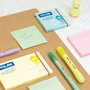 Milán Bloc de 90 notes autocollantes super adhésives rose pastel 76 x 127 mm