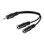 Logilink Adaptateur audio 1 mâle 3,5 mm vers 2 femelles 3,5 mm, 20 cm