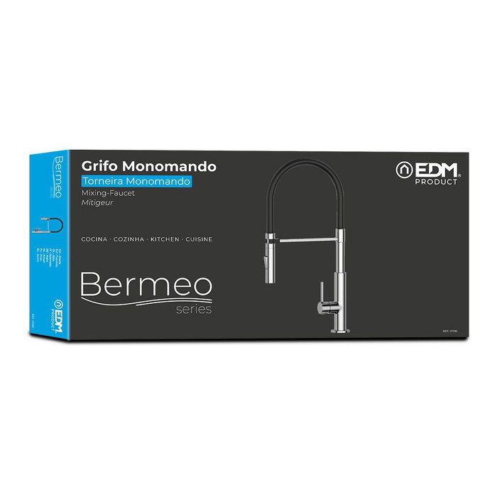 Mitigeur EDM 01196 BERMEO Argenté Laiton Mitigeur EDM 01196 BERMEO Argenté Laiton