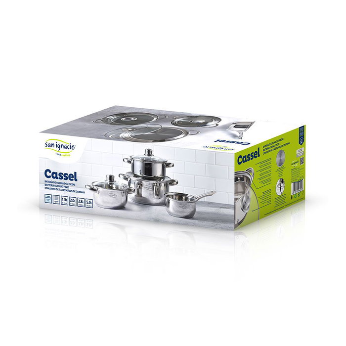San Ignacio Batterie de Cuisine SG8172 Argentée en Acier Inoxydable