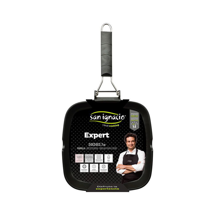 San Ignacio Poêle Gril Expert Aluminium Pressé 24x24x3.7 cm Réf. SG-1101 San Ignacio Poêle Gril Expert Aluminium Pressé 24x24x3.7 cm Réf. SG-1101