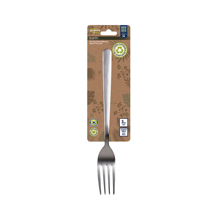 Ensemble de Fourchettes San Ignacio Earth SG7776 Acier inoxydable Brille Ensemble de Fourchettes San Ignacio Earth SG7776 Acier inoxydable Brille