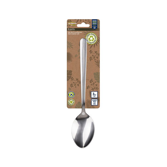 Ensemble de Cuillères San Ignacio Earth SG7777 Acier inoxydable Brille