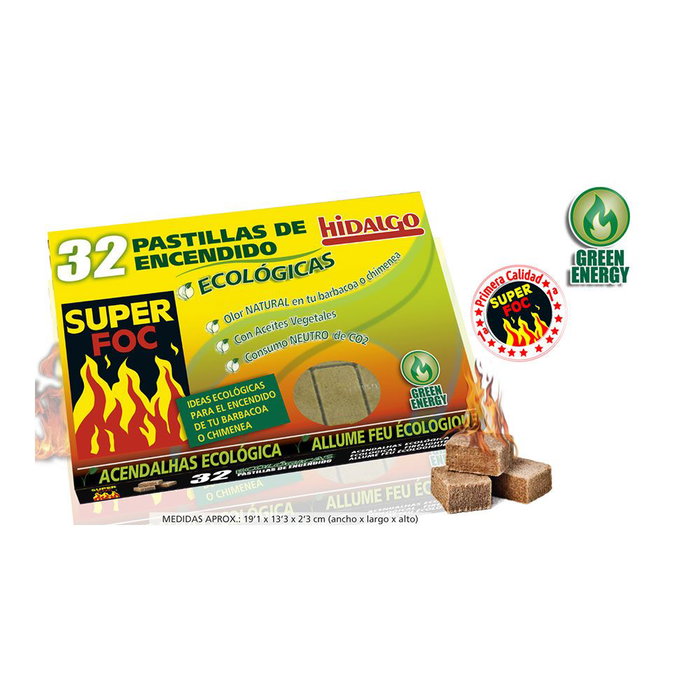 Super Foc Pastilles d'allumage écologiques, 32 pcs Super Foc Pastilles d'allumage écologiques, 32 pcs