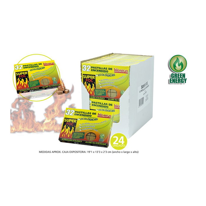 Super Foc Pastilles d'allumage écologiques, 32 pcs Super Foc Pastilles d'allumage écologiques, 32 pcs