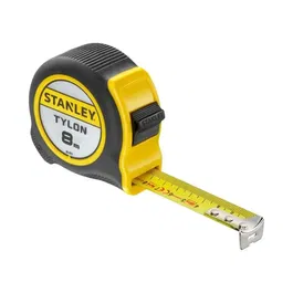 Stanley 0-30-657 Mètre Ruban 8m x 25mm en Acier Laqué avec Crochet 2 Rivets - Boîtier Ergonomique
