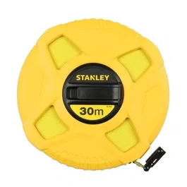 Stanley 0-34-297 - Mètre ruban de mesure longueur 30m x 12.7mm en fibre de verre - Boîtier ABS antichoc - Professionnel