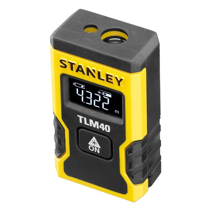 Stanley STHT77666-0 Télémètre Laser TLM40 POCKET 12m avec Écran LCD et Batterie Li-Ion - Revêtement Grip pour Prise en Main