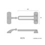 Dispositif de retenue de porte EDM 85376 Argenté Zamak 105 mm Sécurité