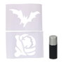 Articasa Set de décoration pour fenêtres Halloween avec spray et pochoirs
