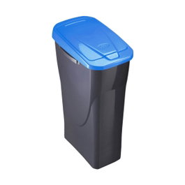 Mondex Ecobin Corbeille à papier avec couvercle Noir/Bleu 15 L