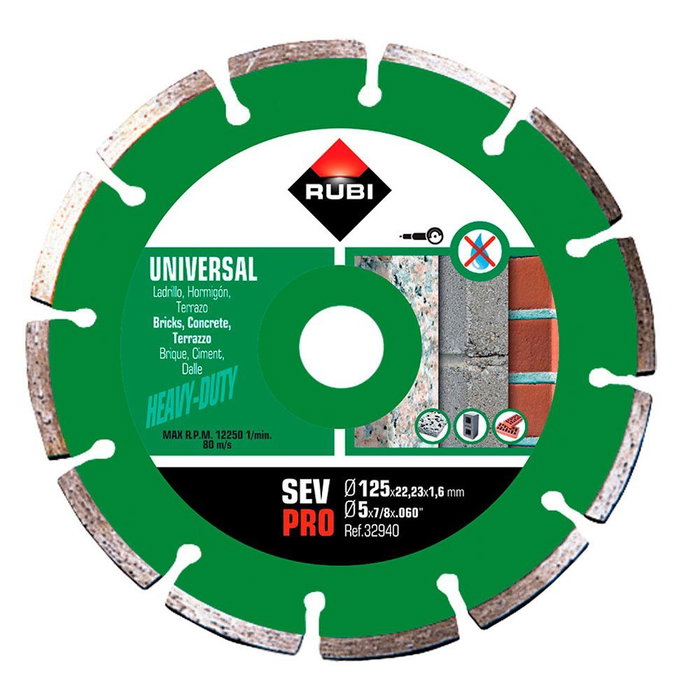 Disque de coupe diamanté Rubi pro r32940 125 mm Disque de coupe diamanté Rubi pro r32940 125 mm