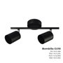EDM Foco 2 éléments GU10 noir 30 x 9 x 17 cm max 50 W (ampoules non incluses) 220-240 V