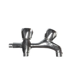 Edm Robinet laveuse double sortie métal chromé 1/2" x 3/4" x 1"