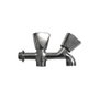 Edm Robinet lave-linge double filetage métal chromé 1/2" 2 sorties 3/4 et 1/2
