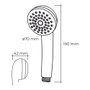 Edm Poignée de douche anticalcaire chromé Ø7 x 4,2 x 19 cm plastique ABS 1 fonction