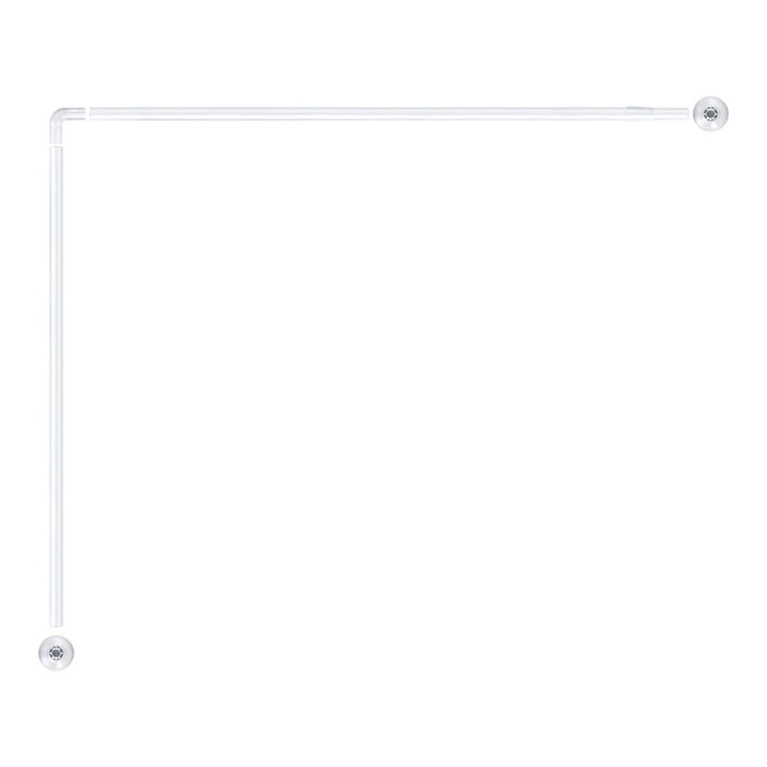 Tringle à Rideau Mirtak Blanc polypropylène (70 x 100-175 cm)