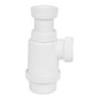 Mirtak Siphon de bouteille extensible 1" 1/2" PVC blanc pour lavabo-bidet