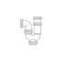 Mirtak Siphon courbe extensible 1 1/2'' sans valve